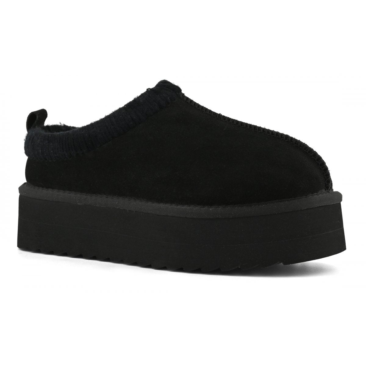 COLORS OF CALIFORNIA Sabot platform con cuciture maxi NERO