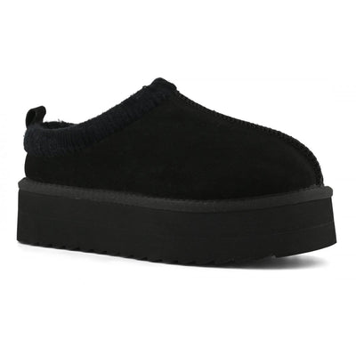 COLORS OF CALIFORNIA Sabot platform con cuciture maxi NERO