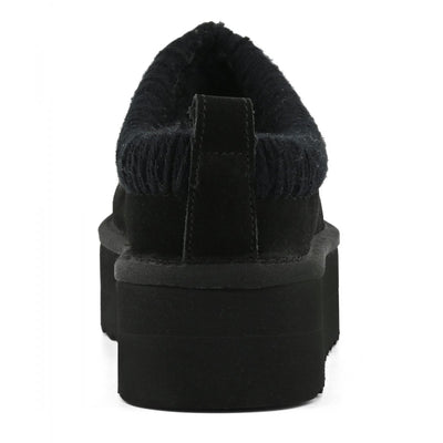 COLORS OF CALIFORNIA Sabot platform con cuciture maxi NERO