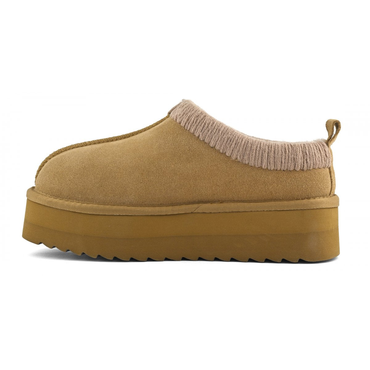 COLORS OF CALIFORNIA Sabot platform con cuciture maxi CHESTNUT