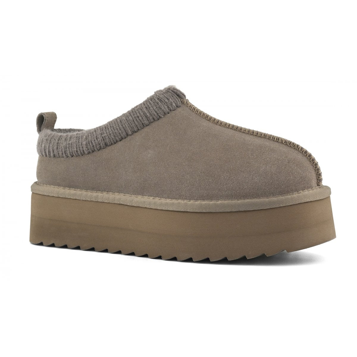 COLORS OF CALIFORNIA Sabot platform con cuciture maxi TAUPE