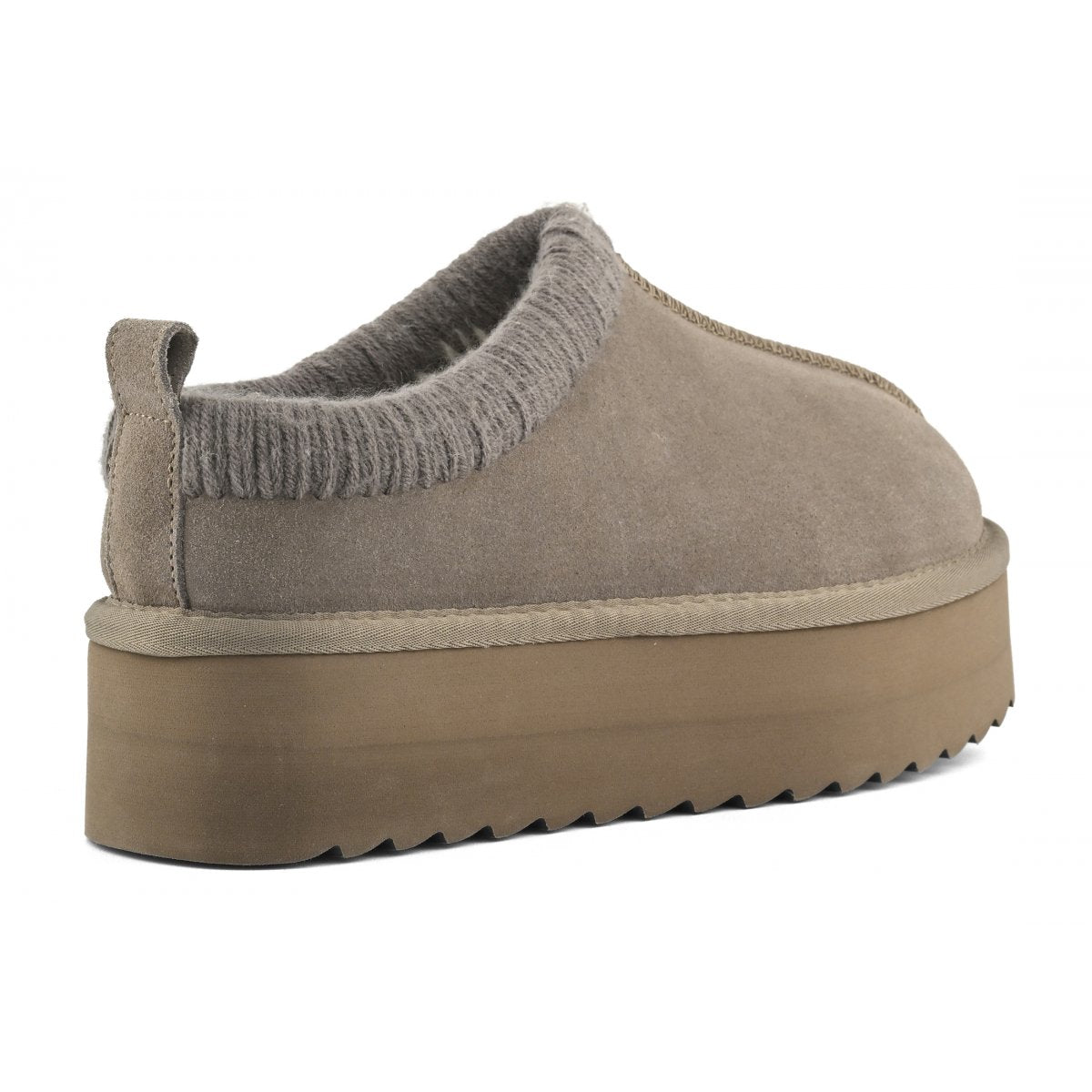 COLORS OF CALIFORNIA Sabot platform con cuciture maxi TAUPE