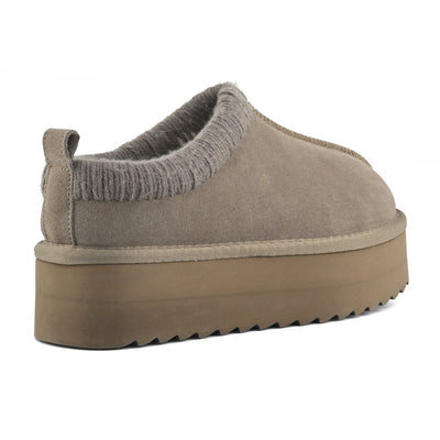 COLORS OF CALIFORNIA Sabot platform con cuciture maxi TAUPE