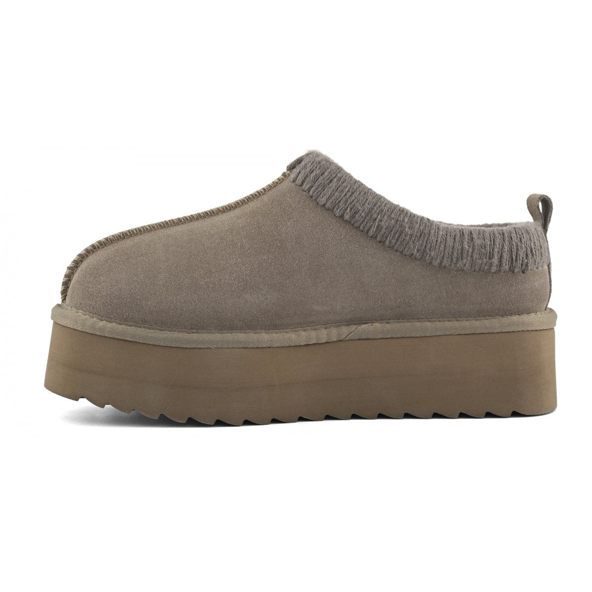 COLORS OF CALIFORNIA Sabot platform con cuciture maxi TAUPE