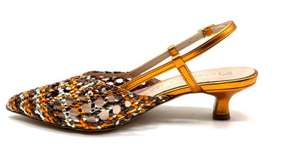 Divine Follie - Sandalo in rafia Arancio Oro