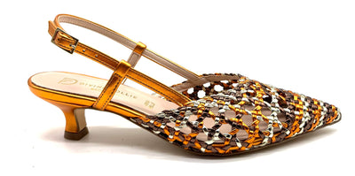 Divine Follie - Sandalo in rafia Arancio Oro