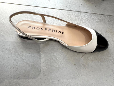 PROSPERINE chanellina flat nappa panna nero