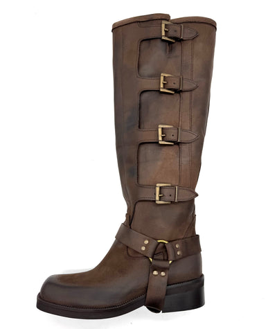 DIVINE FOLLIE  BIKER ALTO CON FIBBIE MORO