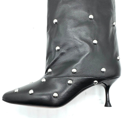 DIVINE FOLLIE STIVALE ALTO AISHA 2761 BORCHIE NERO