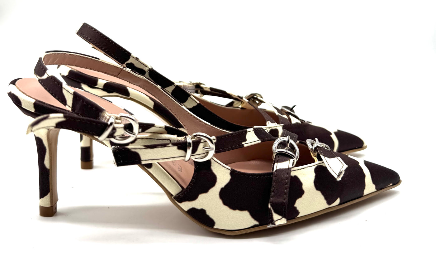 Divine Follie - Slingback in raso muccata