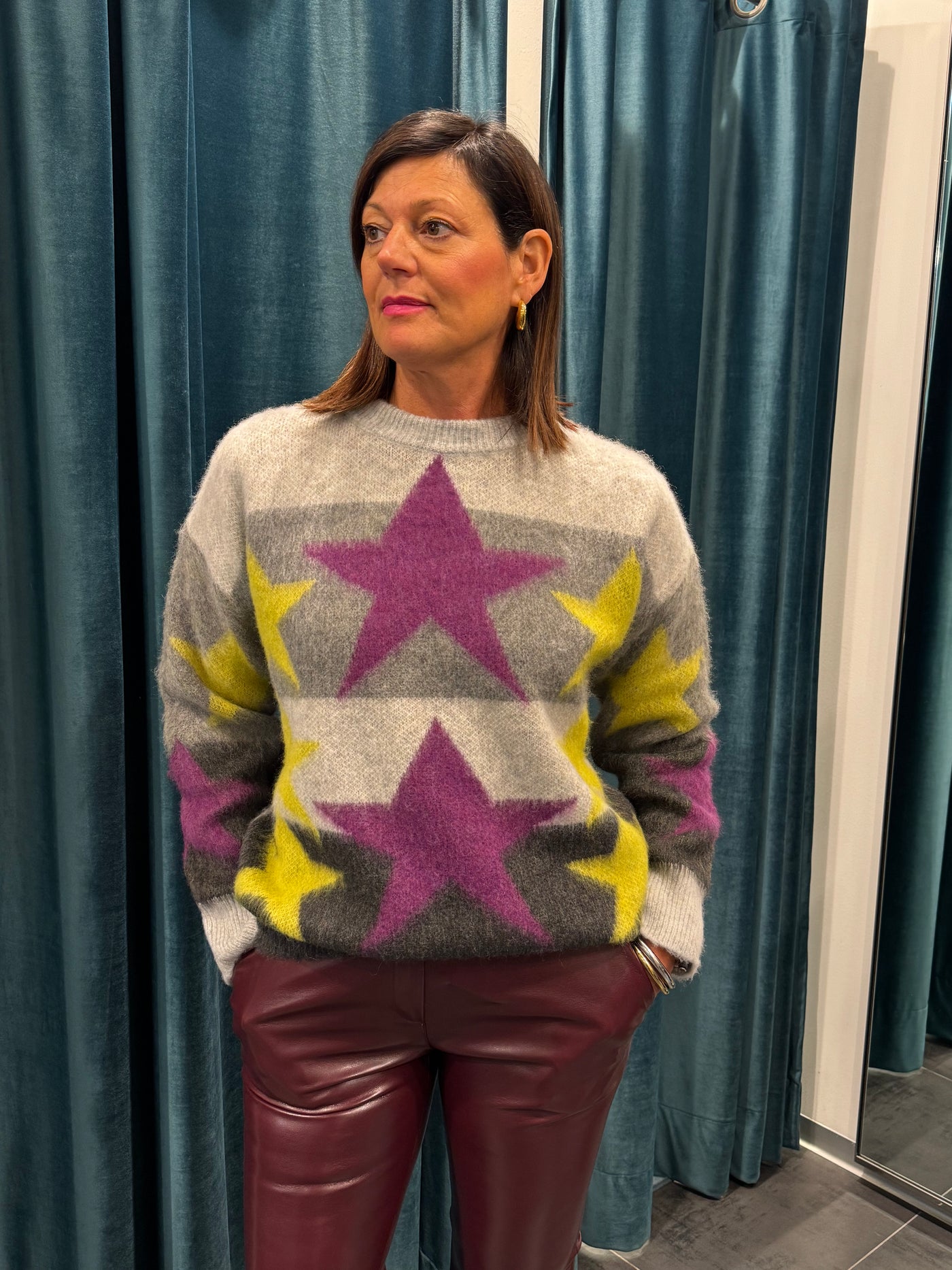 HAVEONE MAGLIA STELLA ANTRACITE PERLA