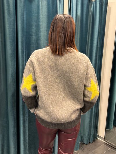 HAVEONE MAGLIA STELLA ANTRACITE PERLA