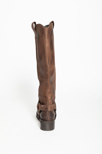 DIVINE FOLLIE BIKER NABUK MORO CON FIBBIA