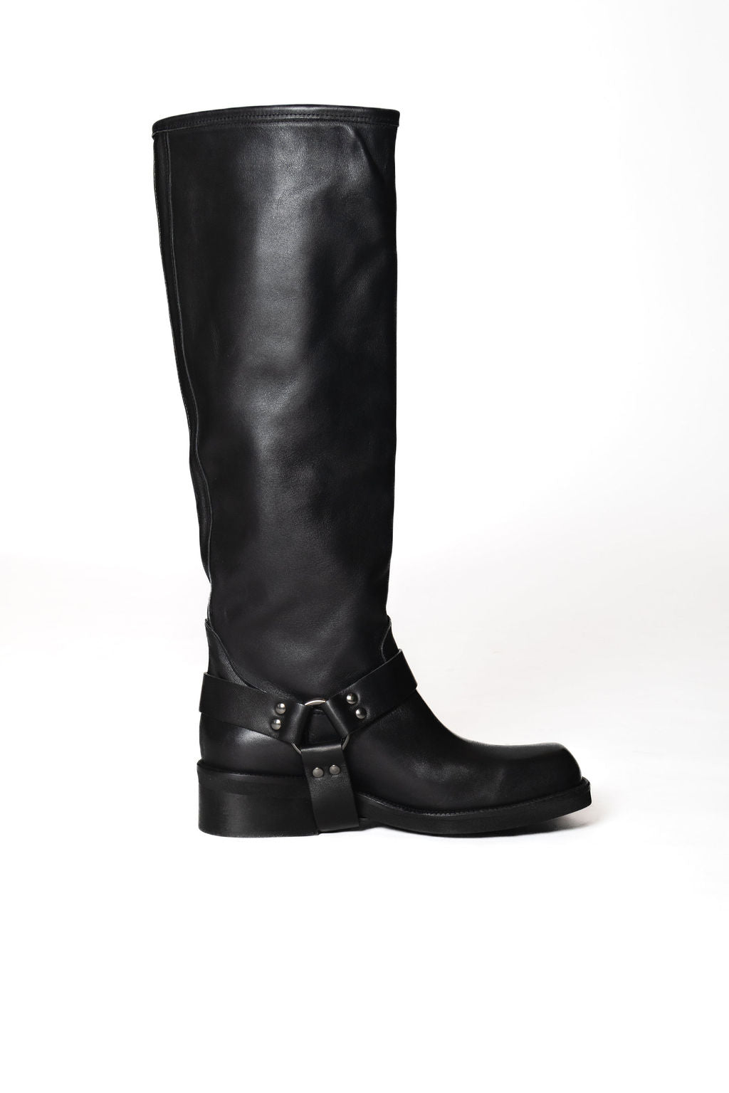 DIVINE FOLLIE BIKER ALTO CON FIBBIE NERO