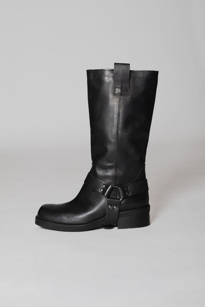 DIVINE FOLLIE BIKER PELLE NERO