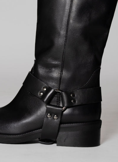 DIVINE FOLLIE BIKER PELLE NERO