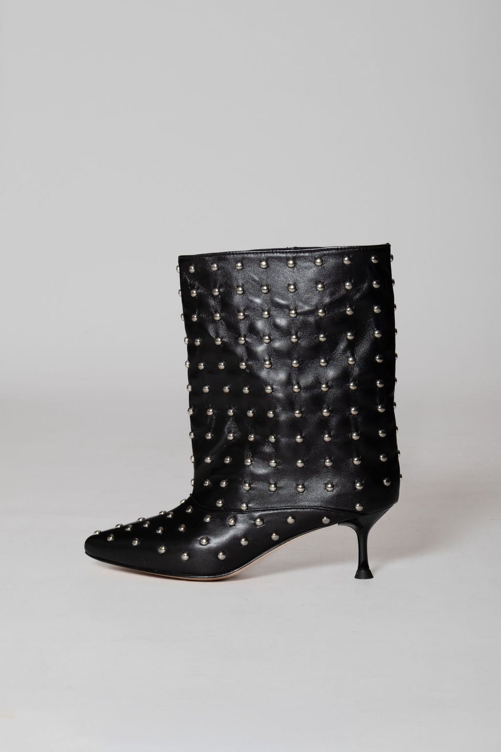 DIVINE FOLLIE STIVALE GAMBA LARGA BORCHIE NERO