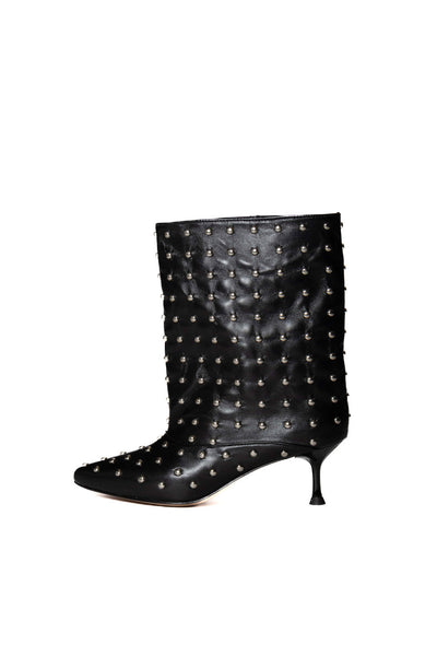 DIVINE FOLLIE STIVALE GAMBA LARGA BORCHIE NERO