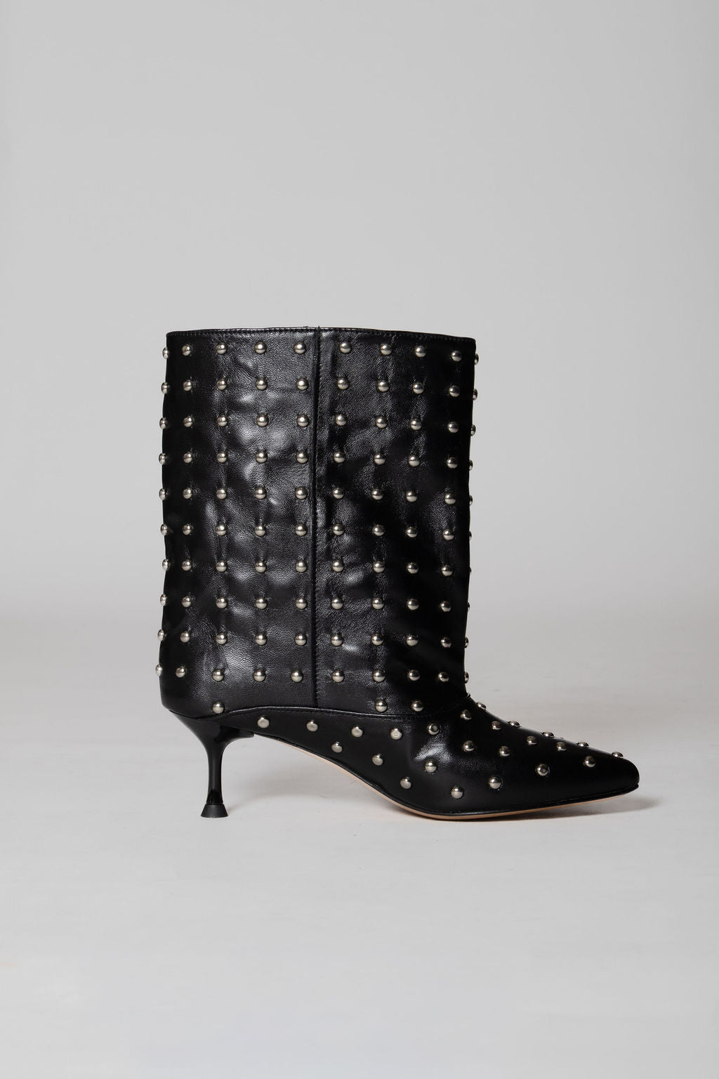 DIVINE FOLLIE STIVALE GAMBA LARGA BORCHIE NERO