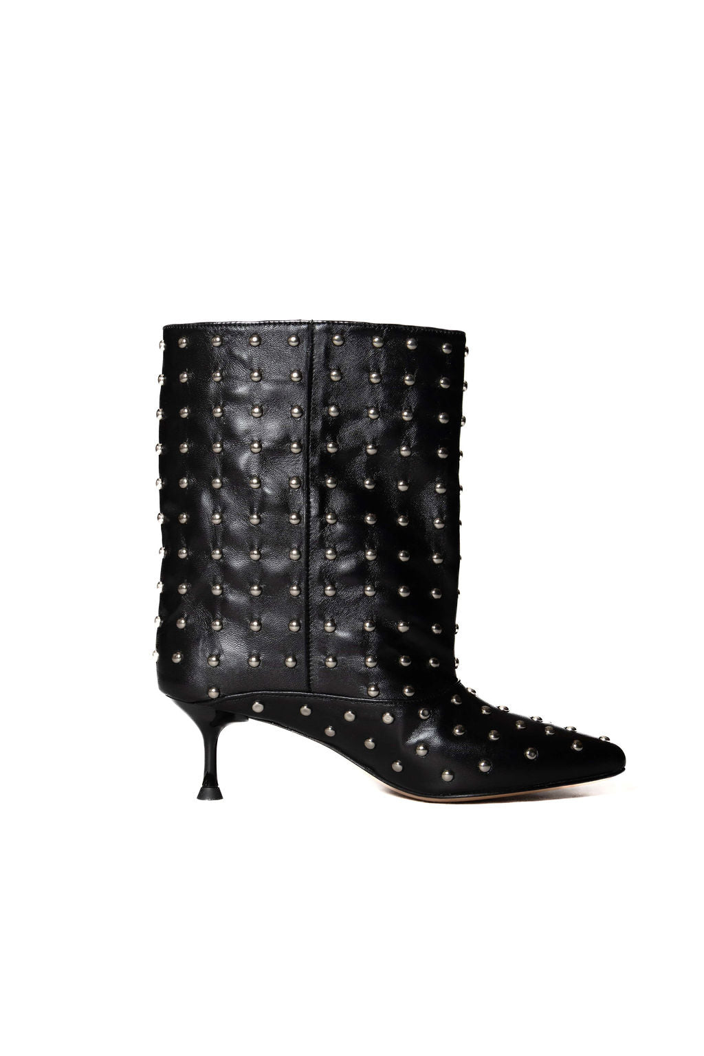 DIVINE FOLLIE STIVALE GAMBA LARGA BORCHIE NERO