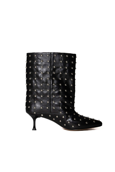 DIVINE FOLLIE STIVALE GAMBA LARGA BORCHIE NERO