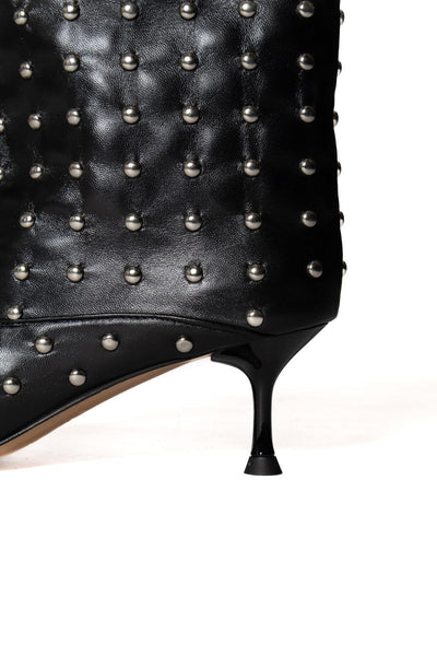 DIVINE FOLLIE STIVALE GAMBA LARGA BORCHIE NERO