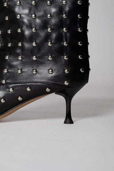 DIVINE FOLLIE STIVALE GAMBA LARGA BORCHIE NERO