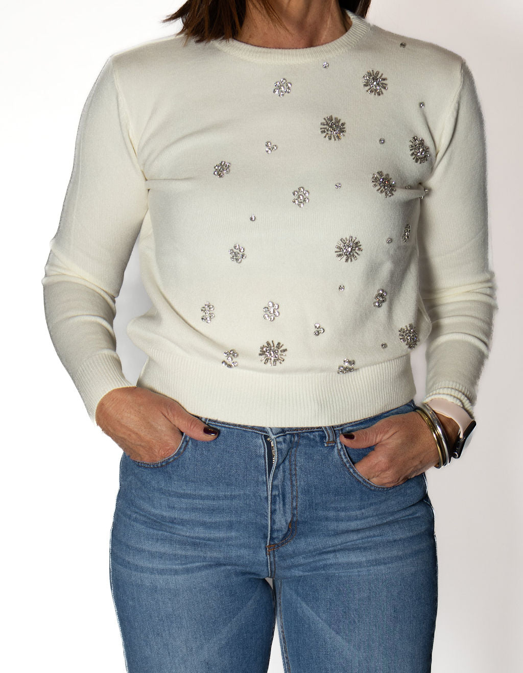 MOTEL MAGLIA SWAROVSKI PANNA