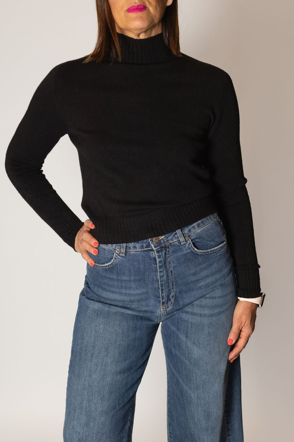 MOTEL MAGLIA VISCOSA NERA