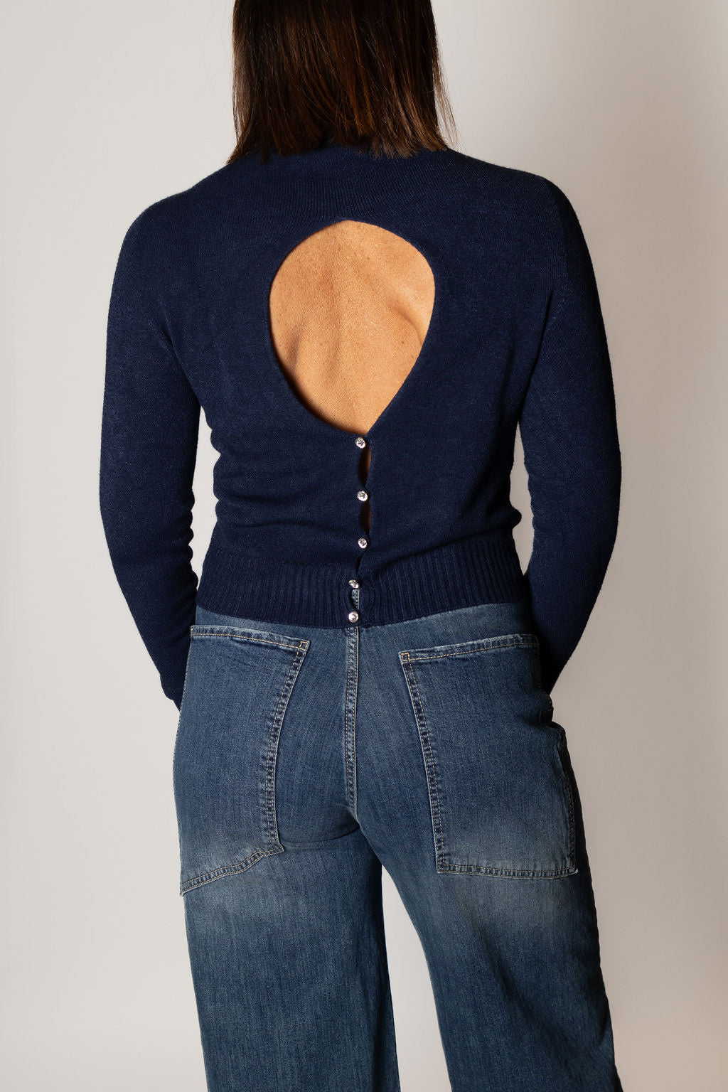 MOTEL MAGLIA VISCOSA BLU