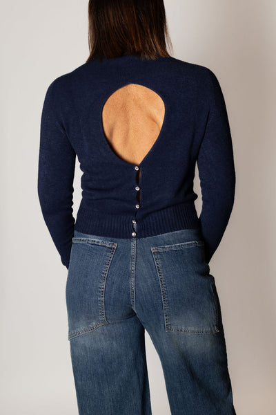 MOTEL MAGLIA VISCOSA BLU