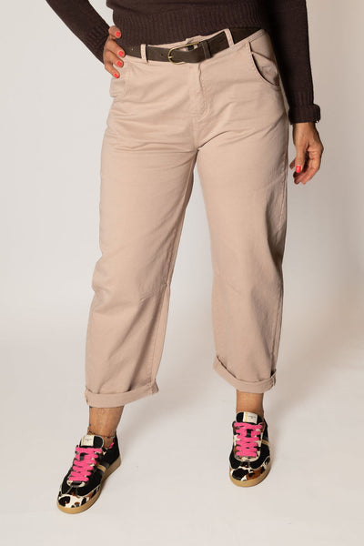 MOTEL PANTALONE COTONE QUARZO