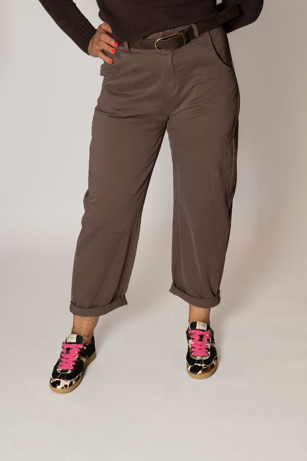 MOTEL PANTALONE COTONE MORO