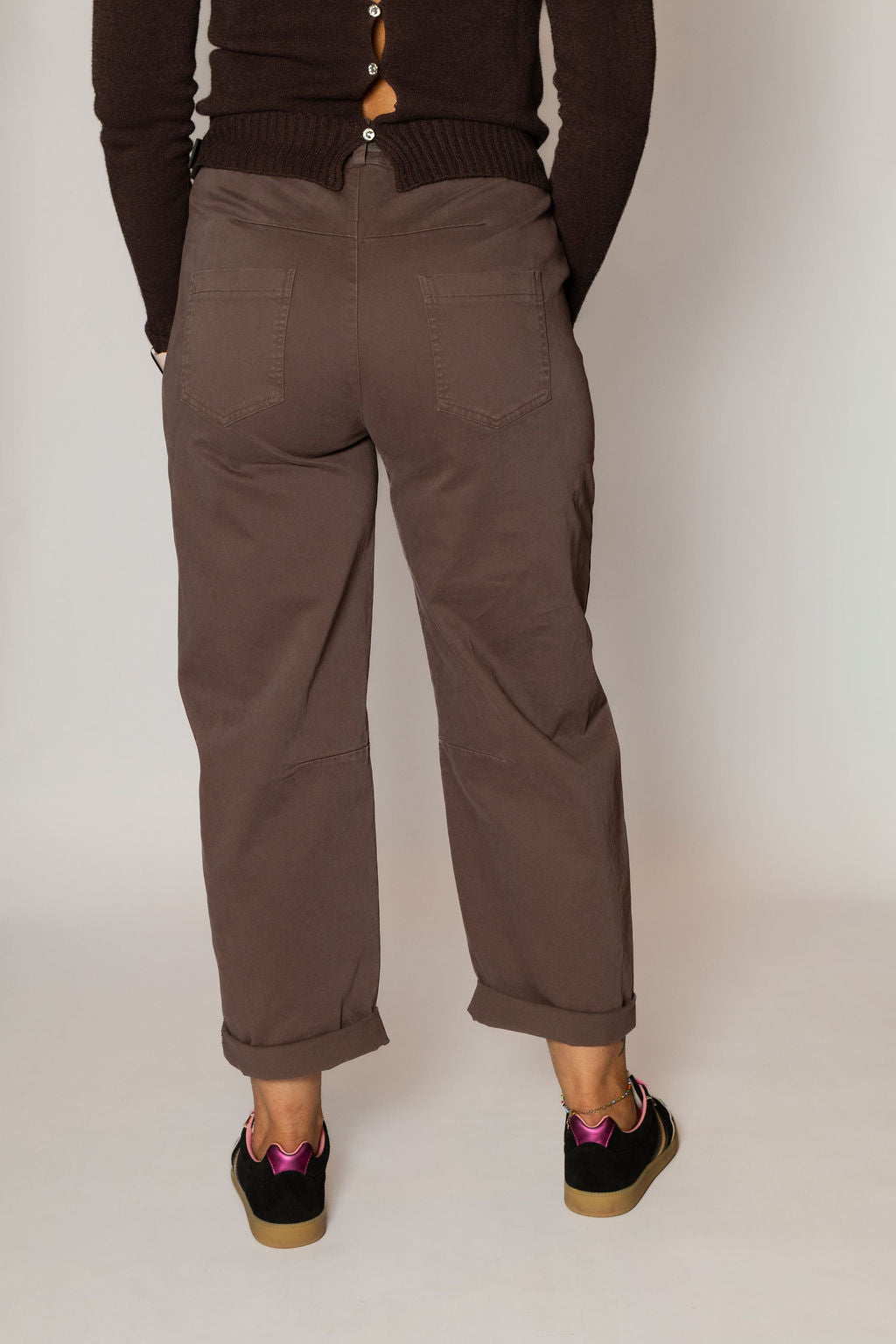 MOTEL PANTALONE COTONE MORO