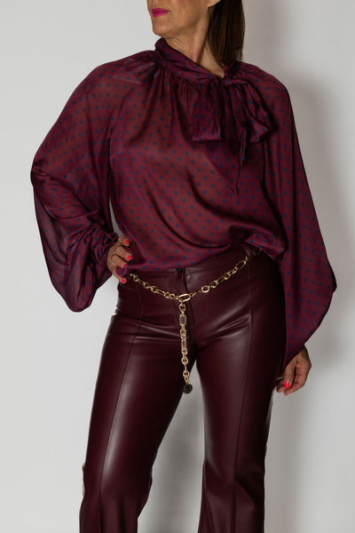 TENSIONE IN CAMICIA POIS BORDEAUX