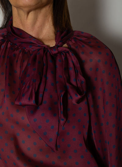 TENSIONE IN CAMICIA POIS BORDEAUX