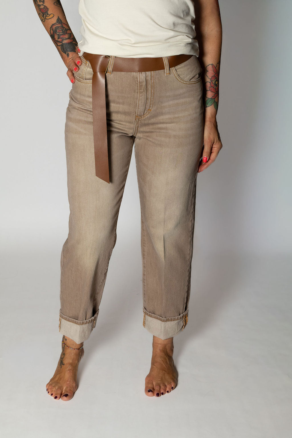 HAVEONE PANTALONE MANDY CAMMELLO