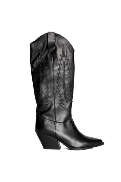 DIVINE FOLLIE TEXANI PELLE NERO