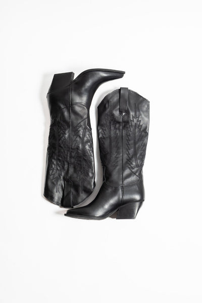 DIVINE FOLLIE TEXANI PELLE NERO