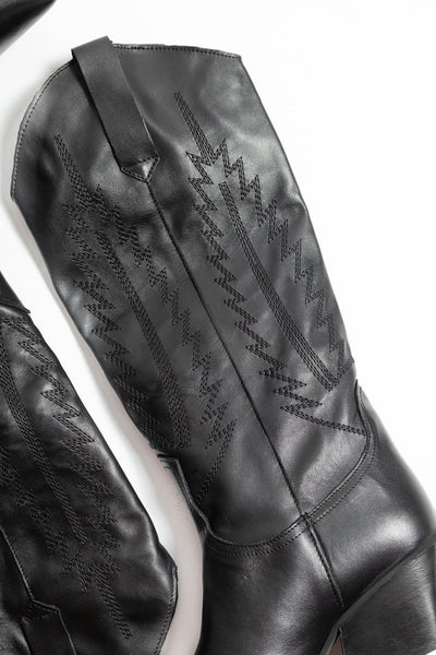 DIVINE FOLLIE TEXANI PELLE NERO