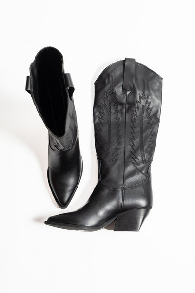 DIVINE FOLLIE TEXANI PELLE NERO