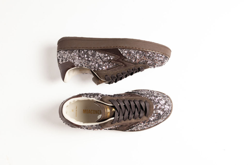 MOACONCEPT SNEAKER CLUB PAILLETTES MOCCA