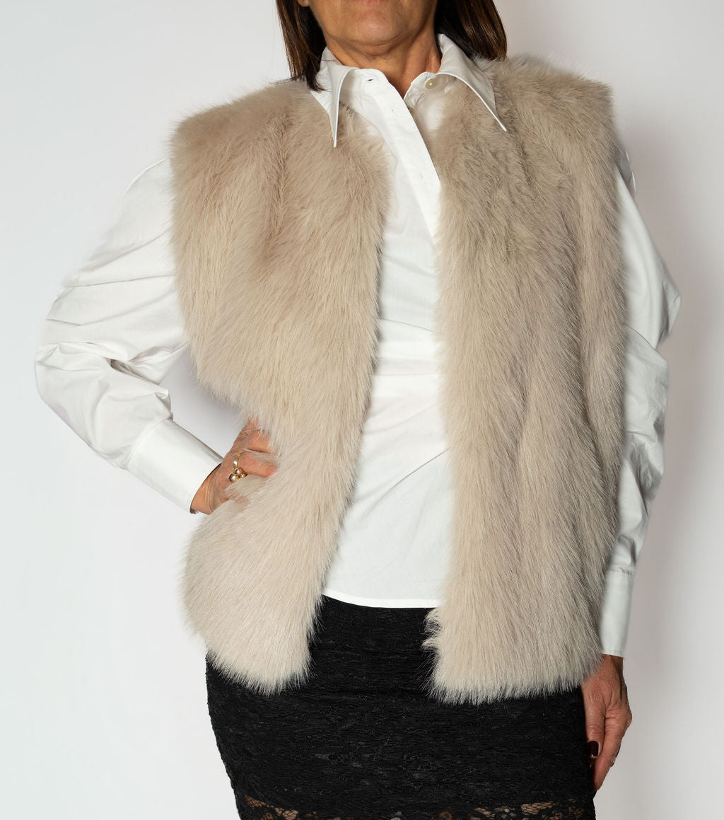 TENSIONE IN SMANICATO GILET ETNICO GREEN