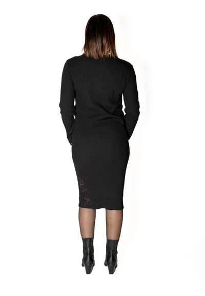 HAVEONE COMPLETO PIZZO MAGLIA NERO