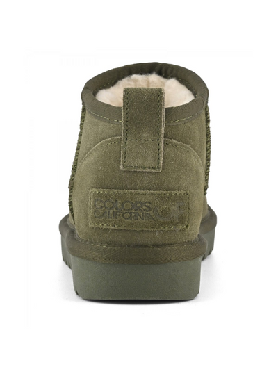 COLORS OF CALIFORNIA ULTRA MINI - Stivale basso pelle scamosciata Military