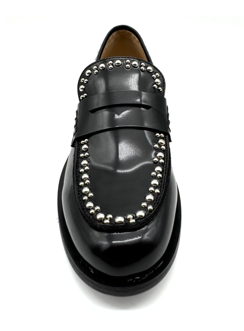DIVINE FOLLIE - Mocassino con borchie silver