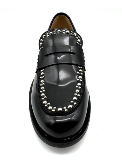 DIVINE FOLLIE - Mocassino con borchie silver