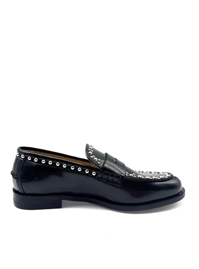 DIVINE FOLLIE - Mocassino con borchie silver
