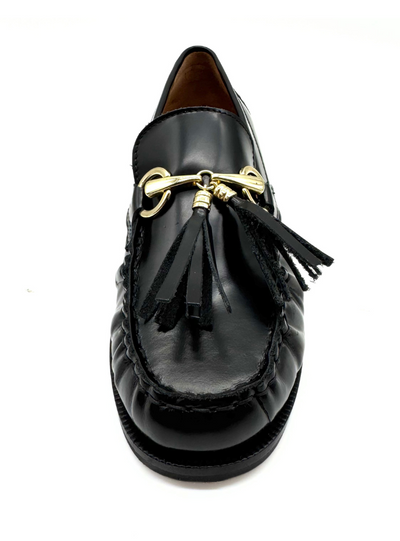 DIVINE FOLLIE - Mocassino con nappine e gancio gold