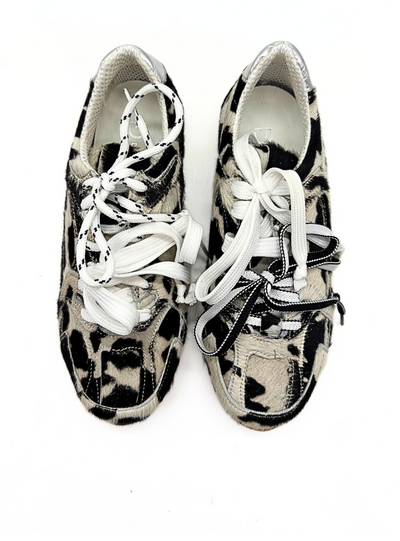 DIVINE FOLLIE - SNEAKERS SUEDE COLOR MUCCA Black